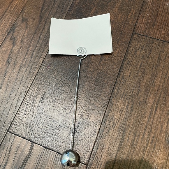 Silver Table Card Holders - quantity of 9 - Picture 2 of 6